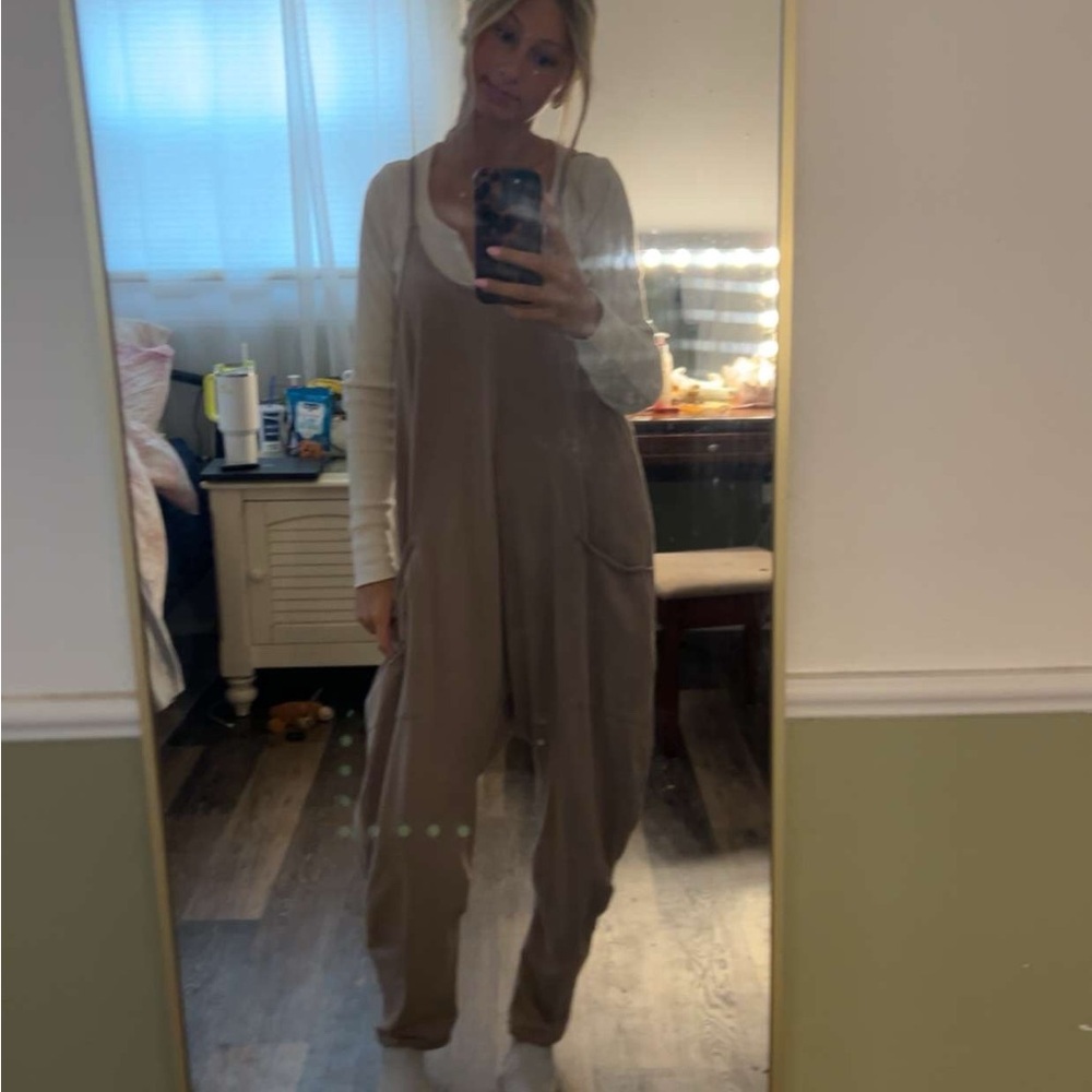 FP Movement by Free People Taupe Jumpsuit